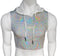 Flat Sequins Hooded Crop Top - WHITE HOLOGRAPHIC
