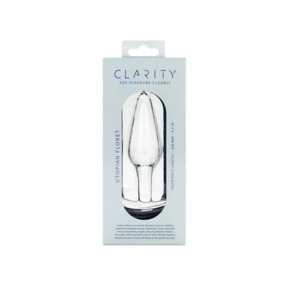 Clarity - Glass - Utopian Floret Butt Plug