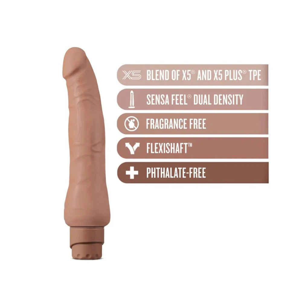 Au Naturel Miguel Vibrating Dual Density Dildo 8.5"