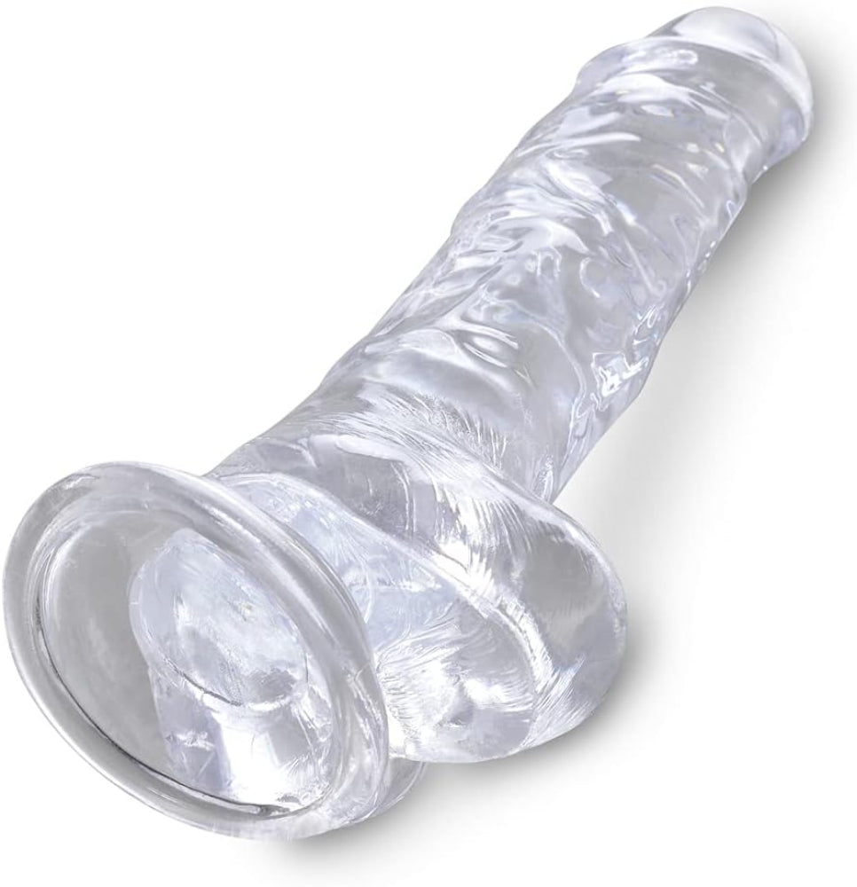 King Cock Clear 8″ Cock w/ Balls