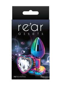 Rear Assets "Multi Heart" Small Gem Plug -Clear