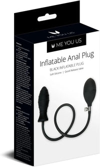 Me You Us "Inflatable" Anal Ribbed Plug - Black