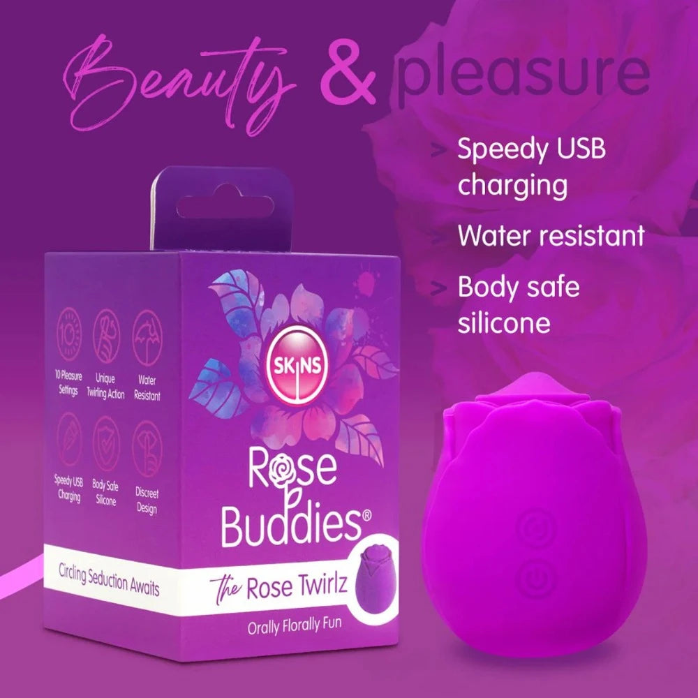Skins Rose Buddies "The Rose Twirlz" Clitoral Toy
