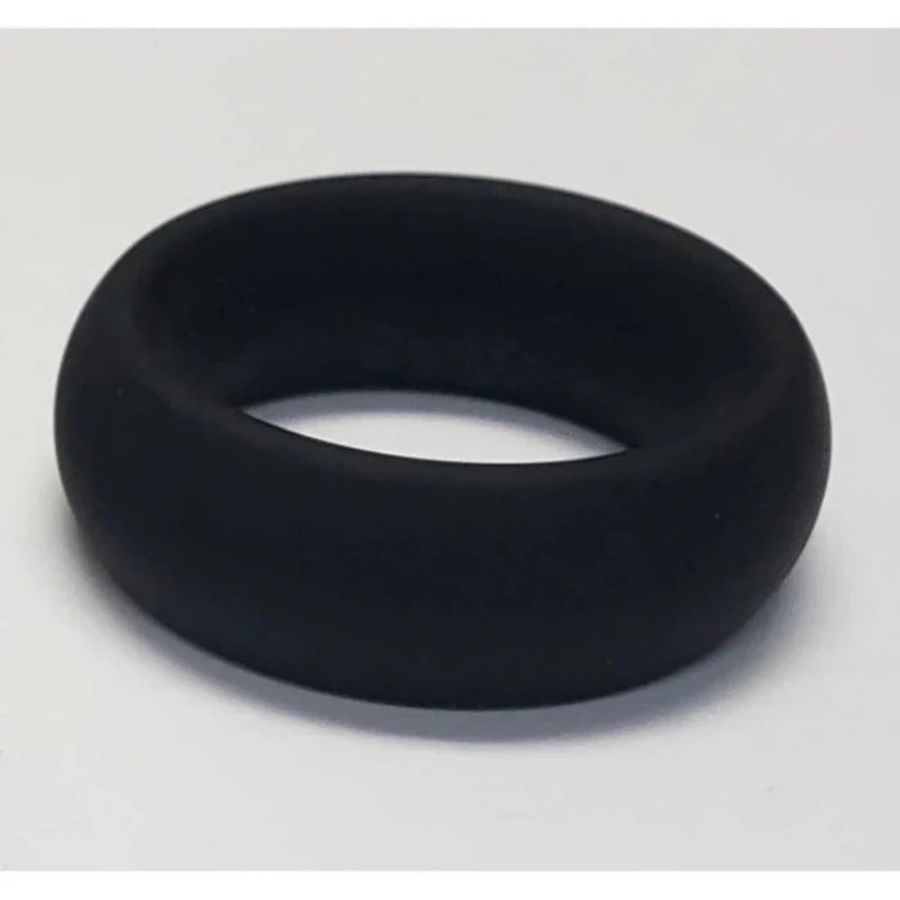 Spartacus Elastomer Cock Ring - Black Double-Wide Design 1.5 Inch Diameter