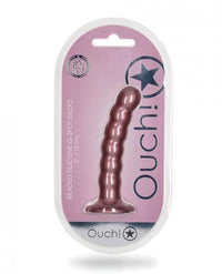 Ouch! 5" Beaded G-Spot Dildo -Rose Gold