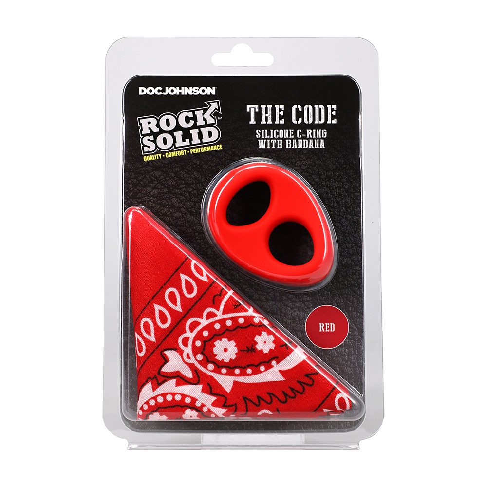 Rock Solid The Code 'Red' Cock Ring w/Bandana