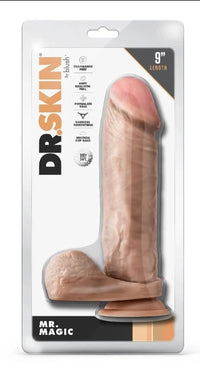 Dr. Skin 'Mr. Magic' 9 Inch Dildo W/ Balls -Beige