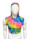 Rainbow Tie Dye Hooded Crop Tank