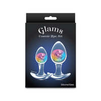 Cosmic Glams Butt Plug Kit 2pk - Rainbow