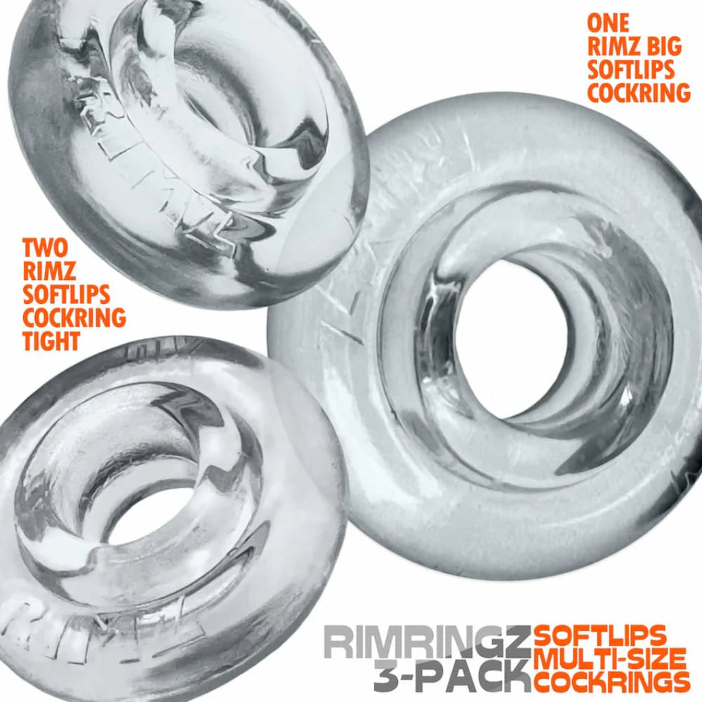 Oxballs Rimringz Cockring 3 Pk -Clear