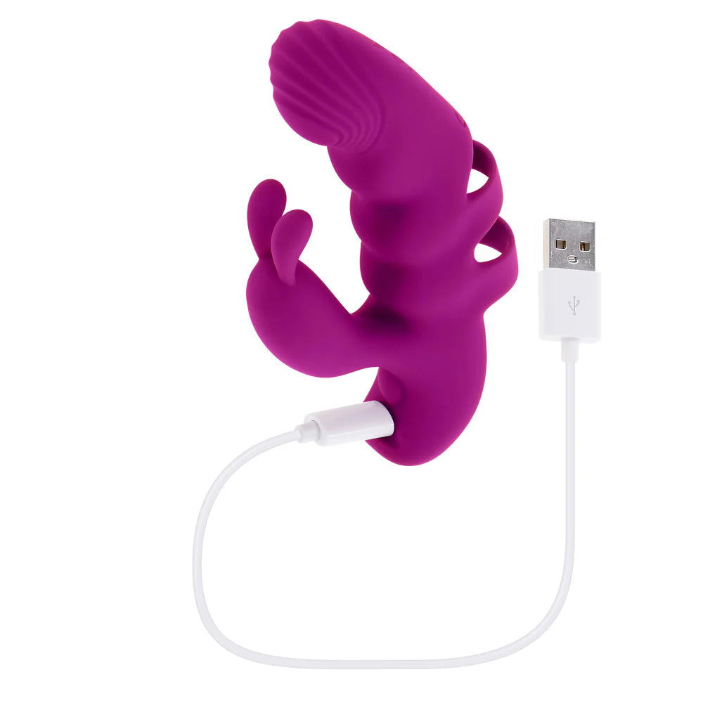 Playboy 'Lend a Hand' Finger Rabbit -Purple