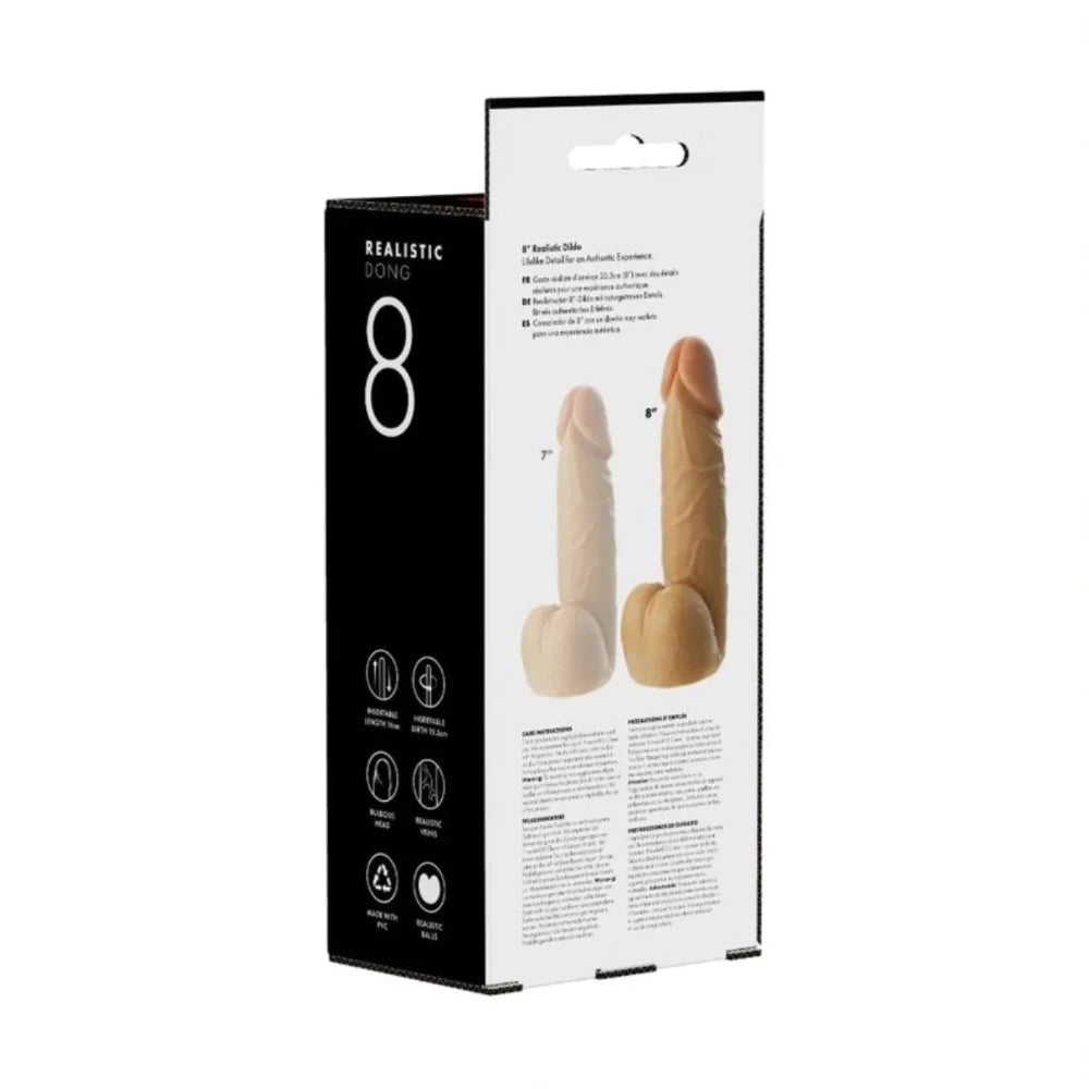 Prowler Red 8" Realistic Dildo -Vanilla