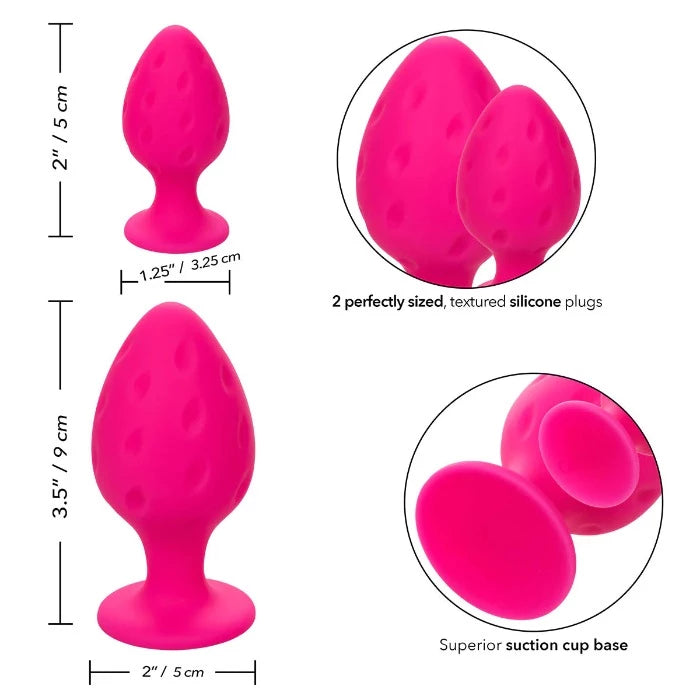 CalExotics "Cheeky" Butt Plugs -Pink