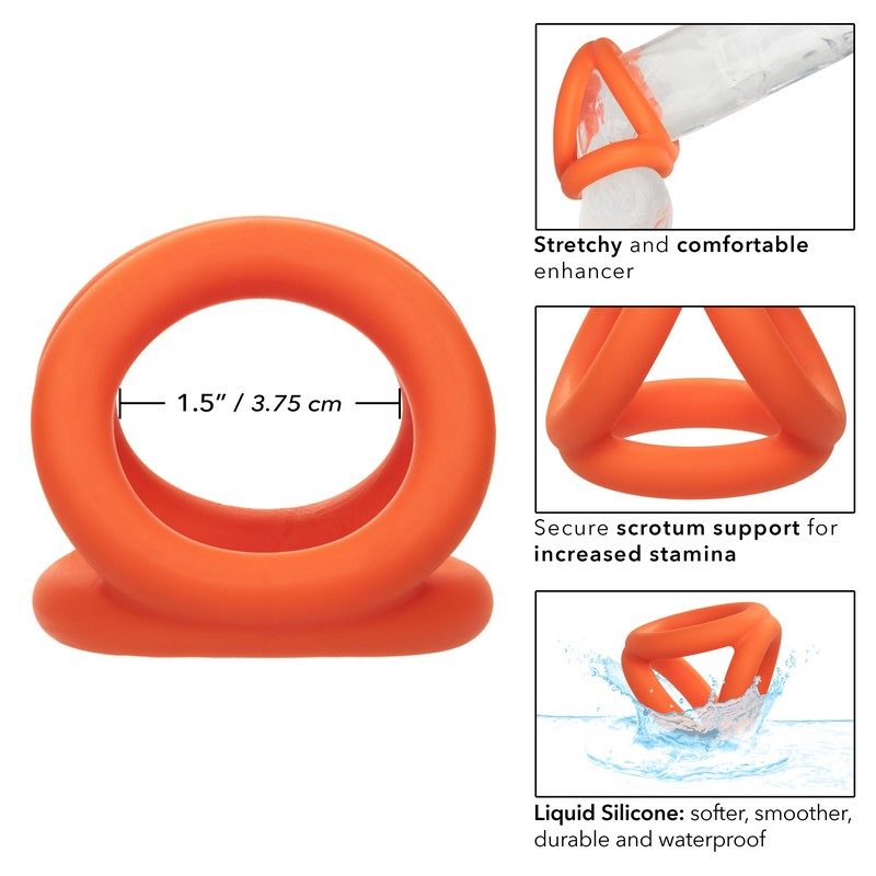 Alpha Liquid Silicone 'Tri-Ring' -Orange
