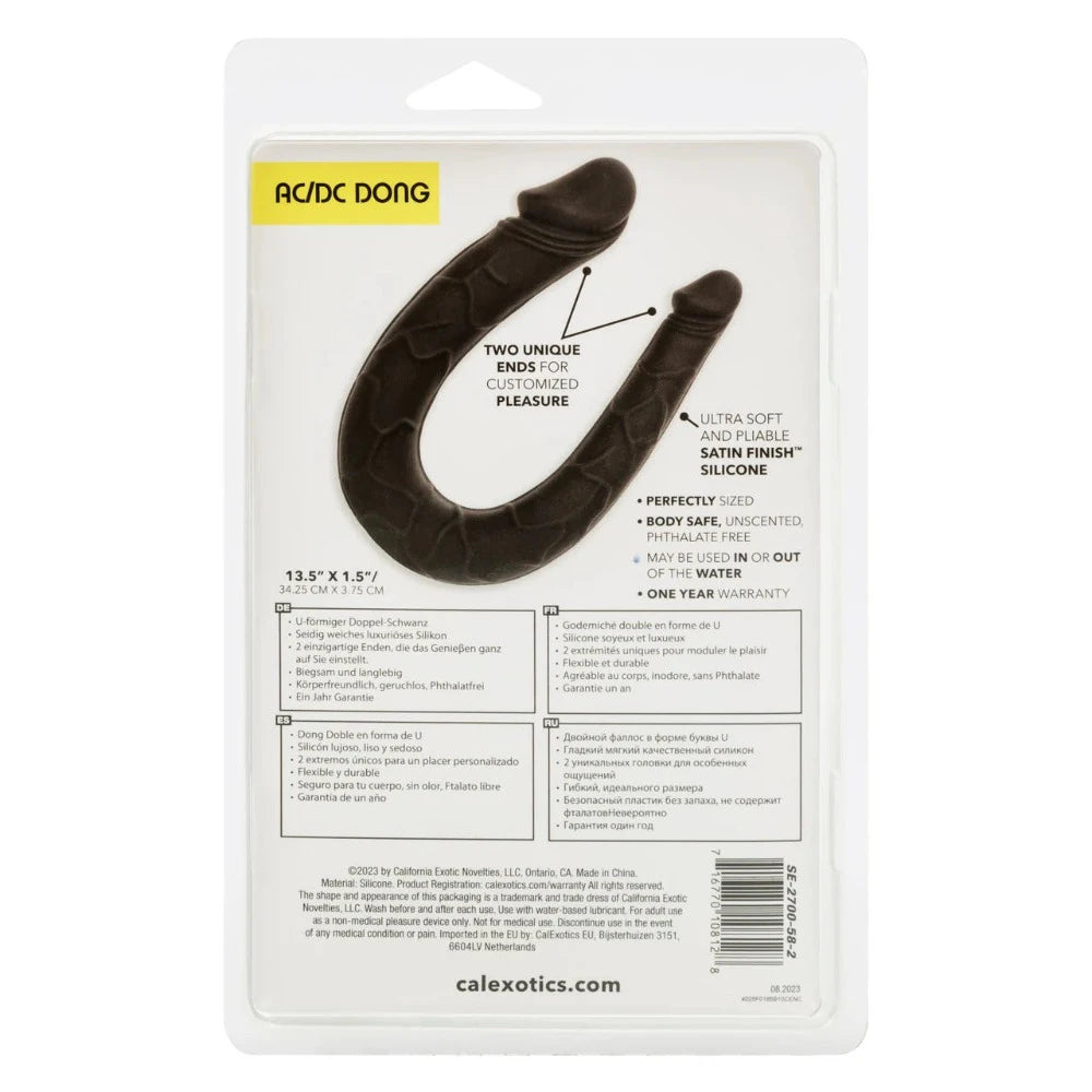 Boundless "AC/DC" Silicone Dong -Black