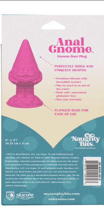 Naughty Bits Anal "Gnome" Butt Plug -Pink