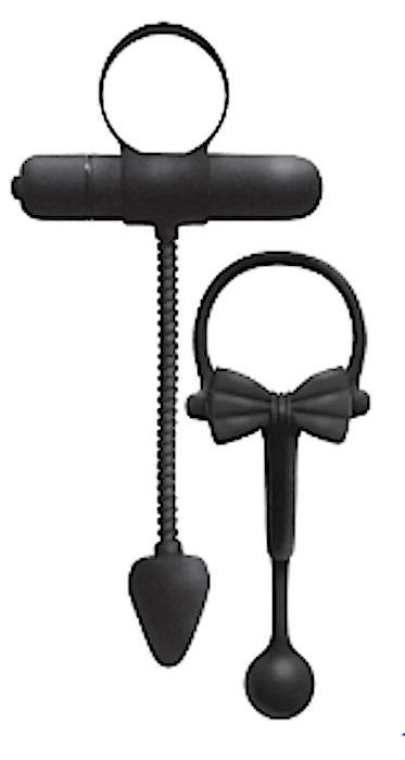 Enhancer "Bowtie & Plug" Vibrating Cock Ring Set