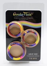 Gender Fluid Grip Me! 'Tie-Dye' Cockrings 3 Pack