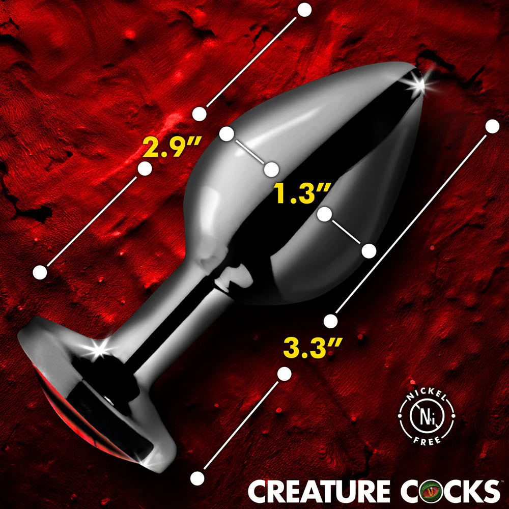 Creature Cocks 'Sinister Eye' Red Eye Metal Butt Plug -Medium