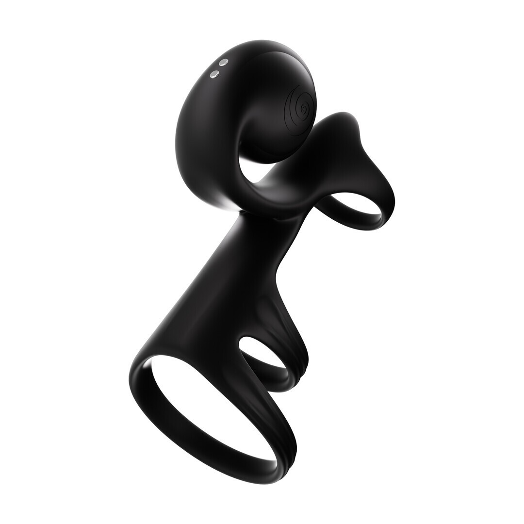 SVibe Snail Jovi Arc Couples Ring - Noir Haze - view 6