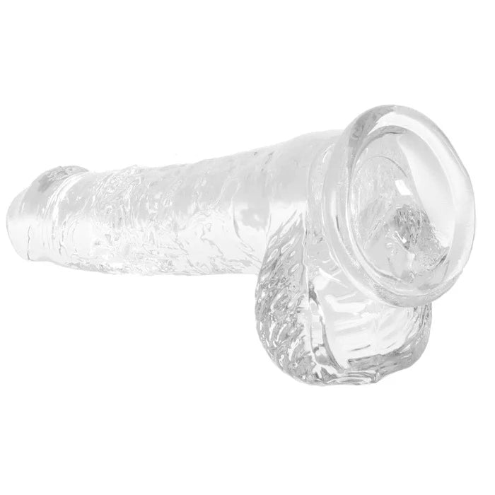 Real Rock 6inch Dildo w/ Balls -Clear