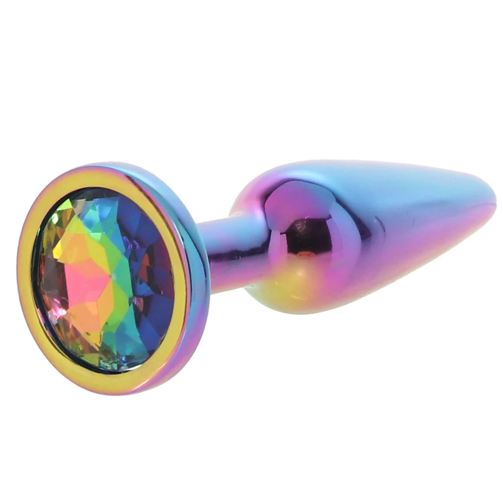 Rear Assets Tapered Multicolour Gem Butt Plug - Medium