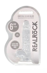 Real Rock 6inch Dildo w/ Balls -Clear