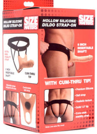 Size Matters Hollow 6" Dildo Strap-on -Black