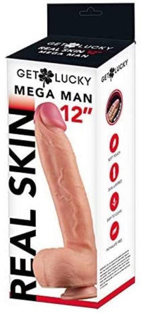 Get Luck 12" Dildo -Flesh
