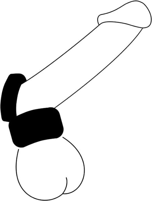 Perfect Fit "Silaskin" Cock & Ball Ring -Black