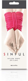 Sinful ''Nylon Rope'' 25ft -Pink
