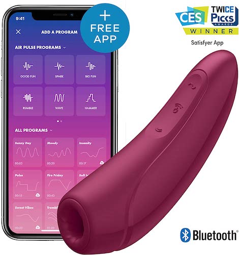 Satisfyer 'Curvy 1+' Clitoral Vibe -Burgundy