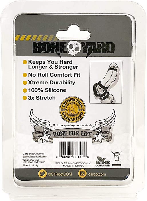 Boneyard 1.8" Silicone Ring -Black
