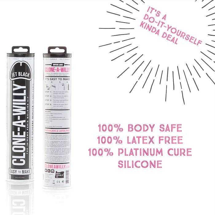 Clone-A-Willy Vib/ Dildo Kit -Jet Black