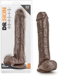 Dr. Skin 'Mr. Savage' 11 Inch Dildo -Chocolate