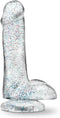 Naturally Yours ''Glitter'' Dong 5.5 inch -Clear