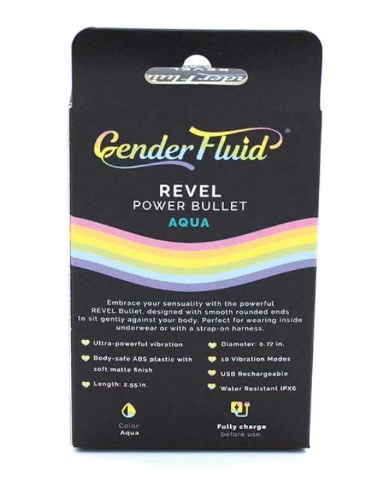 Gender Fluid "Revel" Power Bullet -Aqua