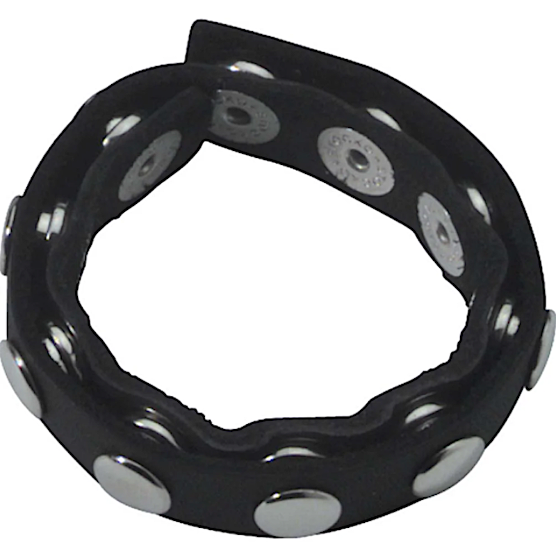 Black Leather "Speed Snap" C Ring -Bulk