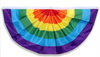 Rainbow ''Bunting'' Fan Pride Flag 3x6ft