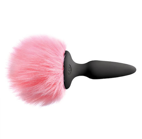Bunny Tails "Pink Tail" Blk -Silicone Plug