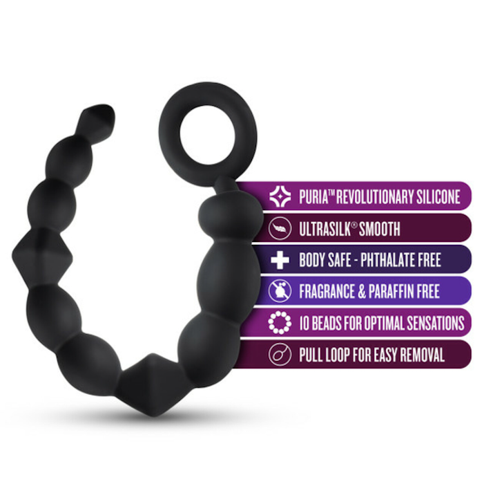 Anal Adventures 'Beginner' Beads -Blk