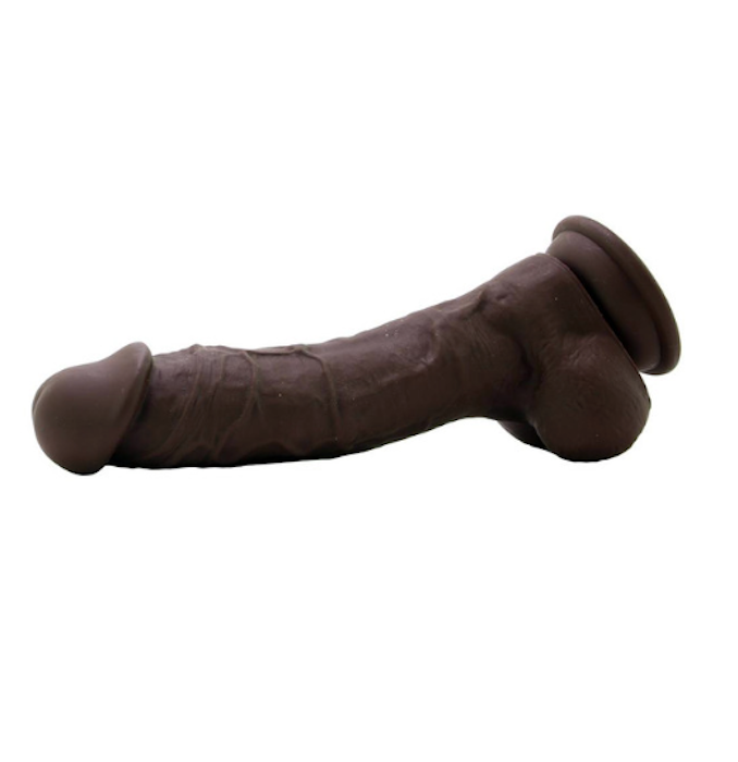 Colours "Dual Density" Dildo 8" -Dark Brown