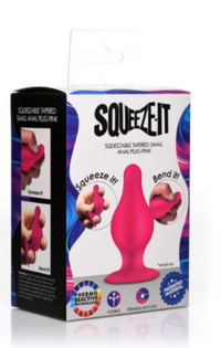 Squeeze-it Tapered "Small" Anal Plug -Pink