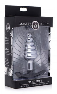 MS "Dark Hive" Metal Ribbed Anal Plug