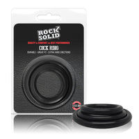 Rock Solid "Rubber C/Ring Set" 3pk -Blk