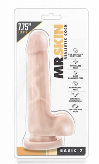 Dr Skin Basic 7 Dildo -Vanilla 7.75in