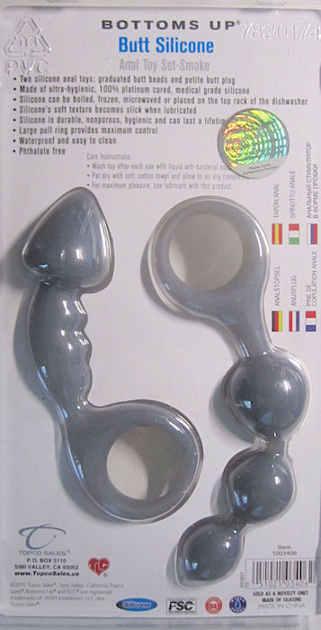 Topco "Bottoms Up" Anal Toy Set -Smoke
