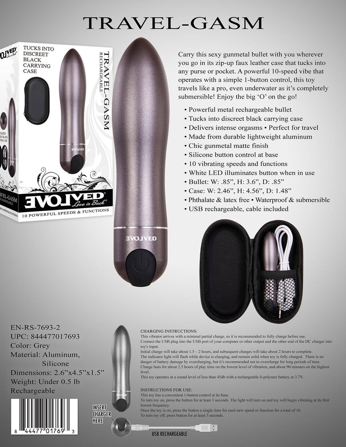 Evolved 'Travel-Gasm' Vibe -Gunmetal
