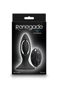 Renegade "V2" Powerful Vibrating Anal Plug -Black