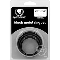 Spartacus 'Black Steel' Cock Ring -Set